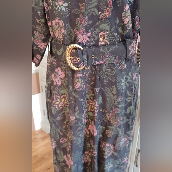 Vintage Willy's Influence Floral Dress With Matching Belt - Picture 6 of 11